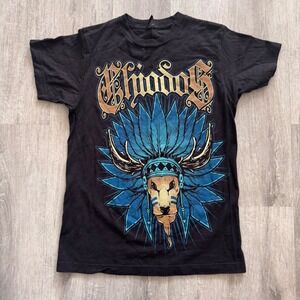 Chiodos Band Tee Black XS Tultex Graphic Lion Headdress Post-Hardcore Emo Shirt